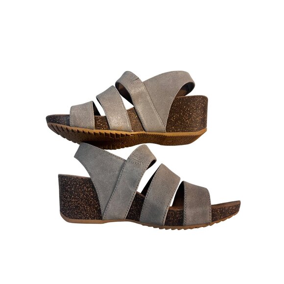 Dansko stacey wedge sandals taupe Size 37 US 6.5 $140 - Picture 4 of 6